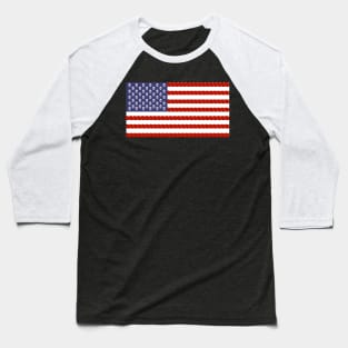 Wrestling USA Flag Full Baseball T-Shirt